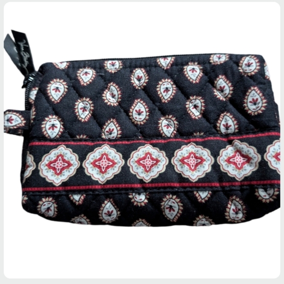 Vera Bradley Classic Black Paisley Shoulder Bag & Cosmetic Bag Set - Picture 5 of 10